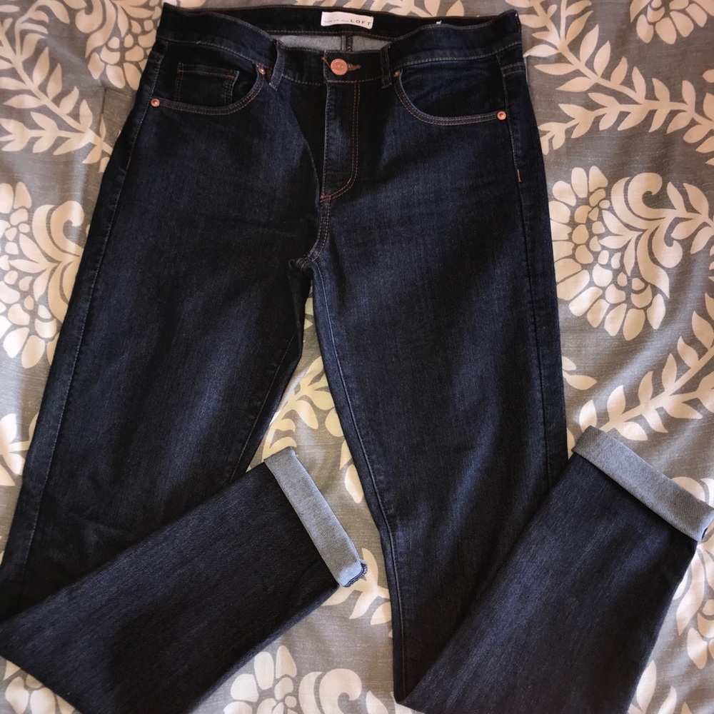LOFT modern skinny jeany, 28 TALL